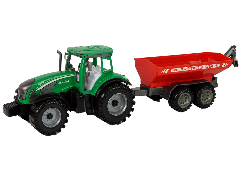 Green Tractor with Red Trailer Fractal Drive