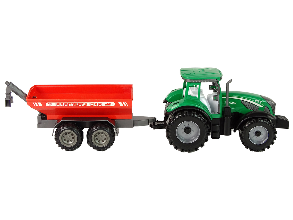 Green Tractor with Red Trailer Fractal Drive