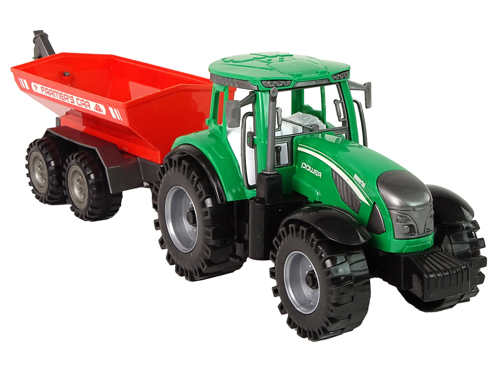 Green Tractor with Red Trailer Fractal Drive