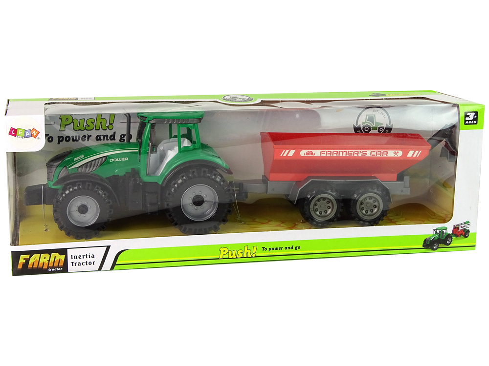 Green Tractor with Red Trailer Fractal Drive