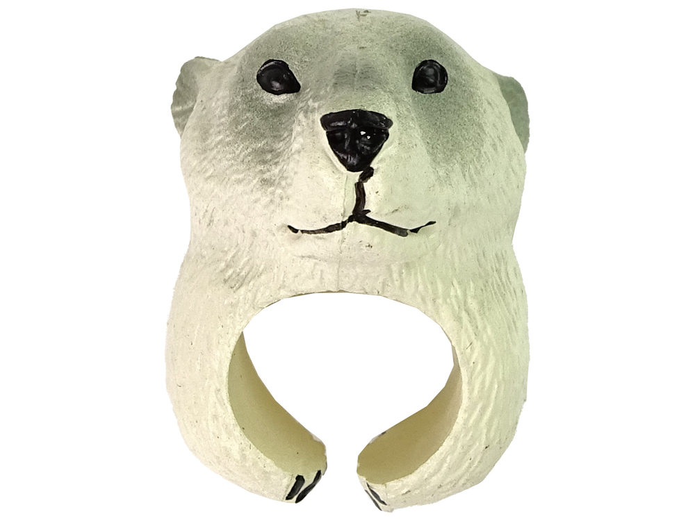 Hand Ring Educational Animals Bear White