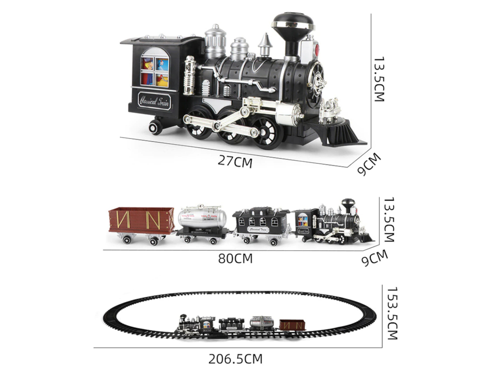 Huge Train Train Sound Sound Lights Smoke 206.5 cm x 153.5 cm