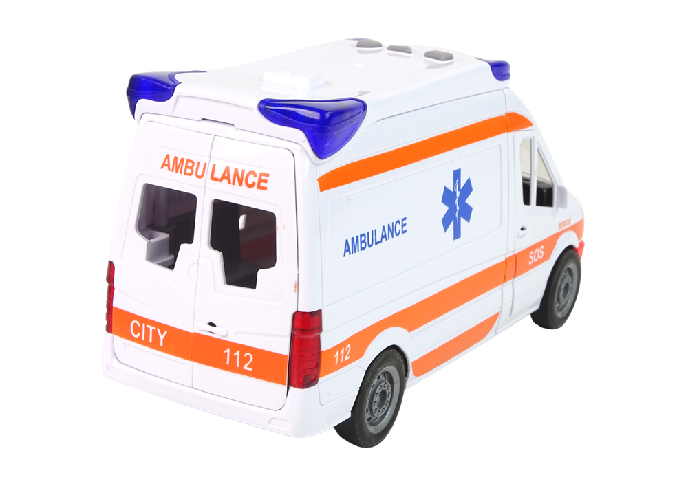 Interactive Ambulance + Stretcher  Light and sound effects !  Opening doors