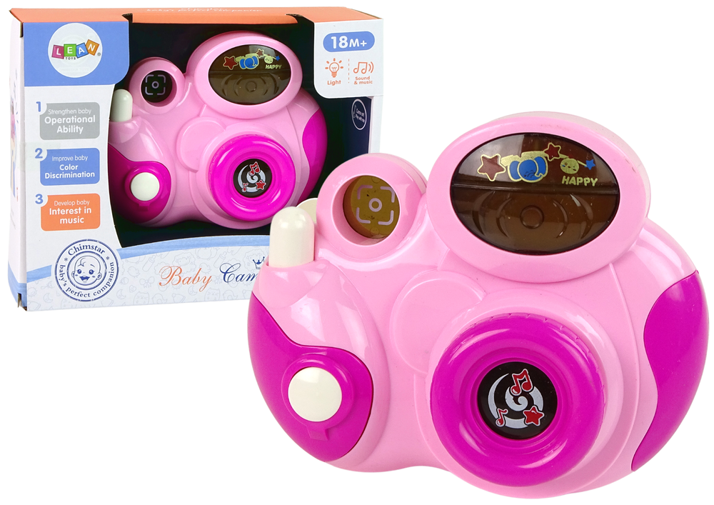 Interactive Photo Camera For your baby Melodies of light and sounds COLOUR PINK