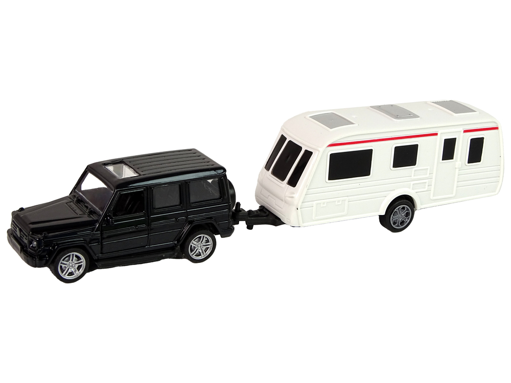 Jeep Black Caravan Vehicle Set Metal Elements