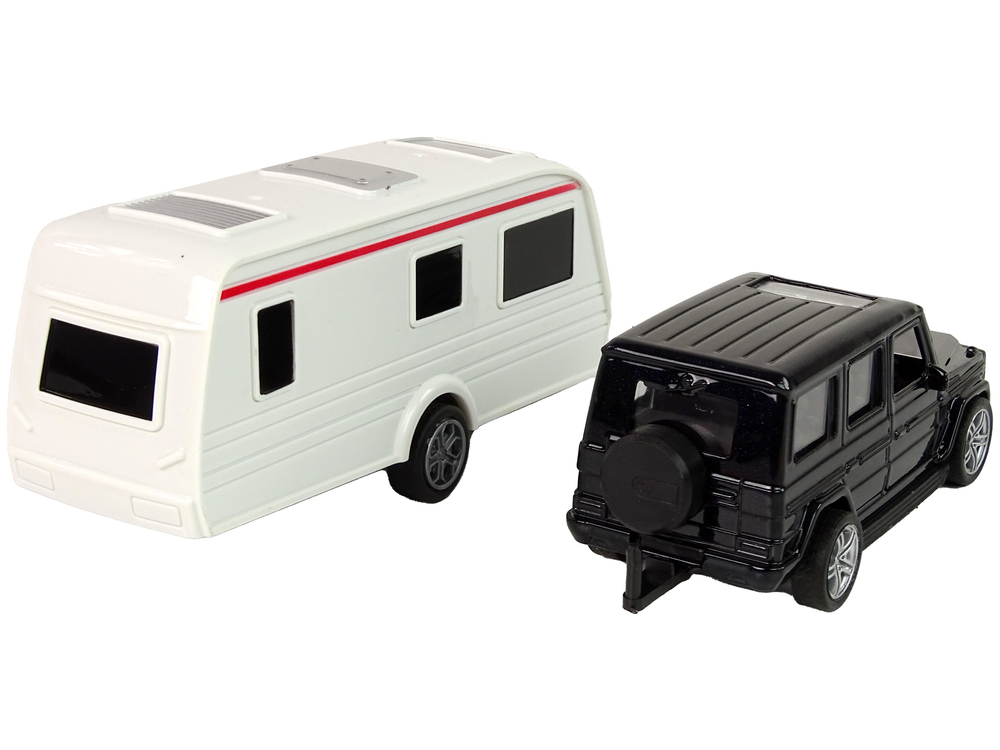 Jeep Black Caravan Vehicle Set Metal Elements