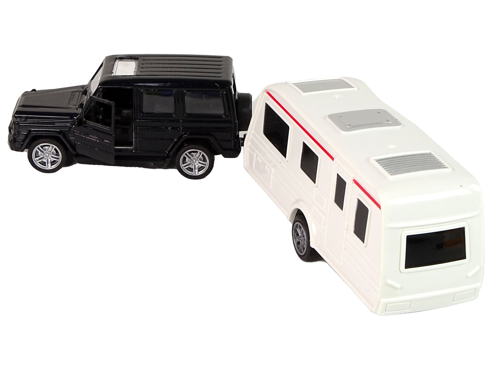 Jeep Black Caravan Vehicle Set Metal Elements