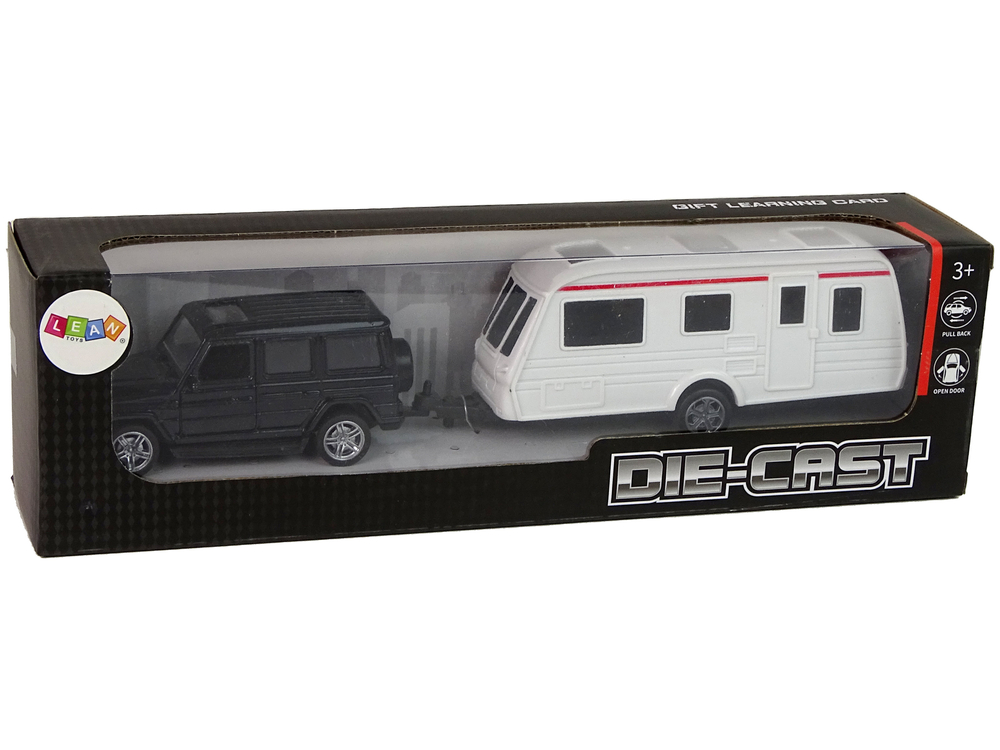 Jeep Black Caravan Vehicle Set Metal Elements