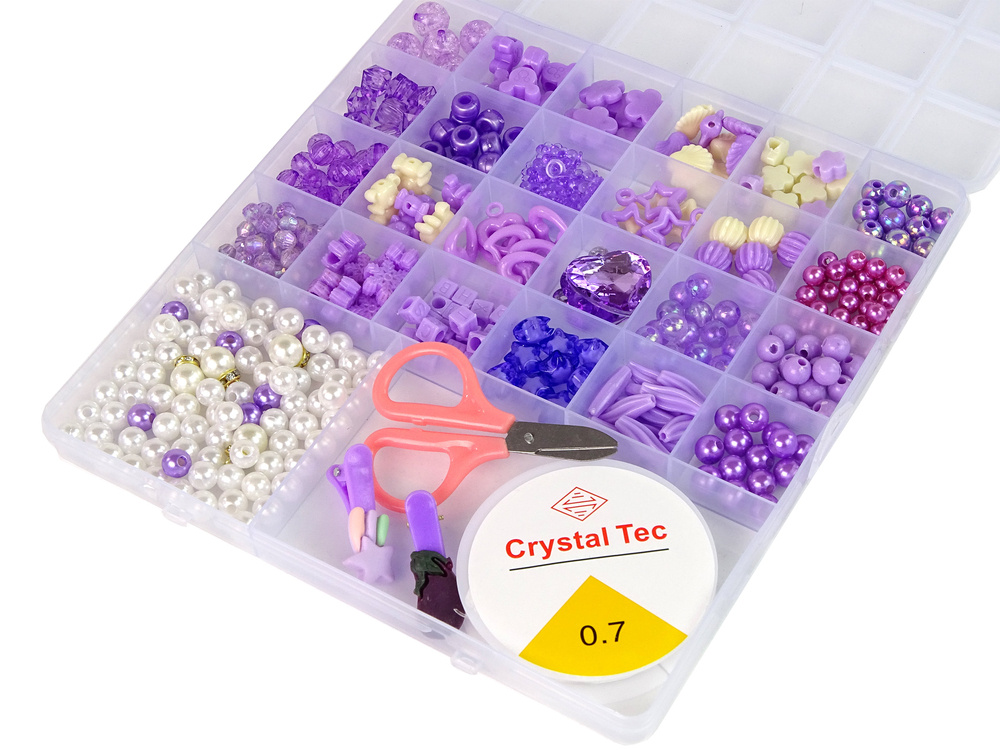 Jewellery Making Bead Set Purple Clips