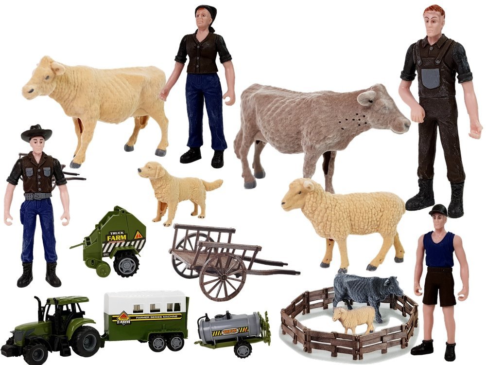 Large Assemble Farm Tractor Animal Farm DIY Set