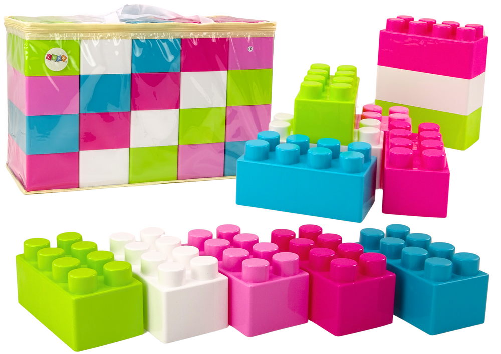 Large Construction Blocks in a Bag Colorful Stickers 20 El