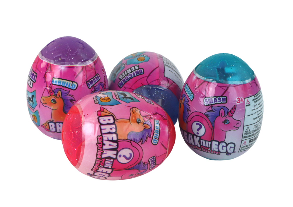 Magic Cracking Unicorn Egg in Shell 4 Colors 6 cm