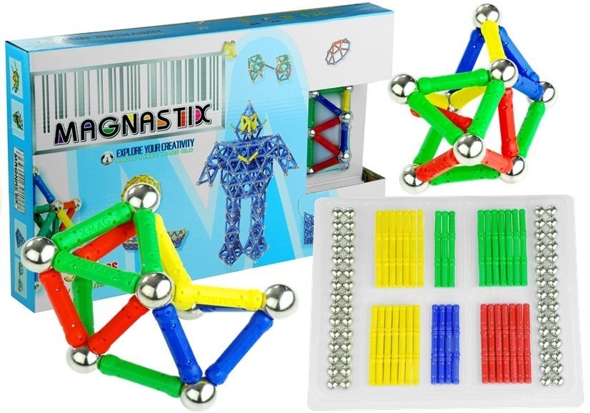 MAGNASTIX 188 PCS Creative Magnetic Blocks Manual Skills Educational Toy