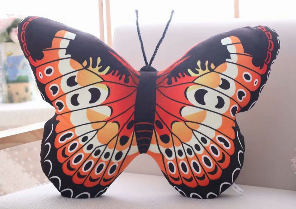 Mascot Plush Butterfly Red Pillow 50 x 40 cm