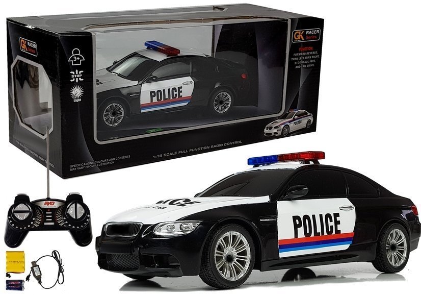 Машина с пультом Police 1:18 White