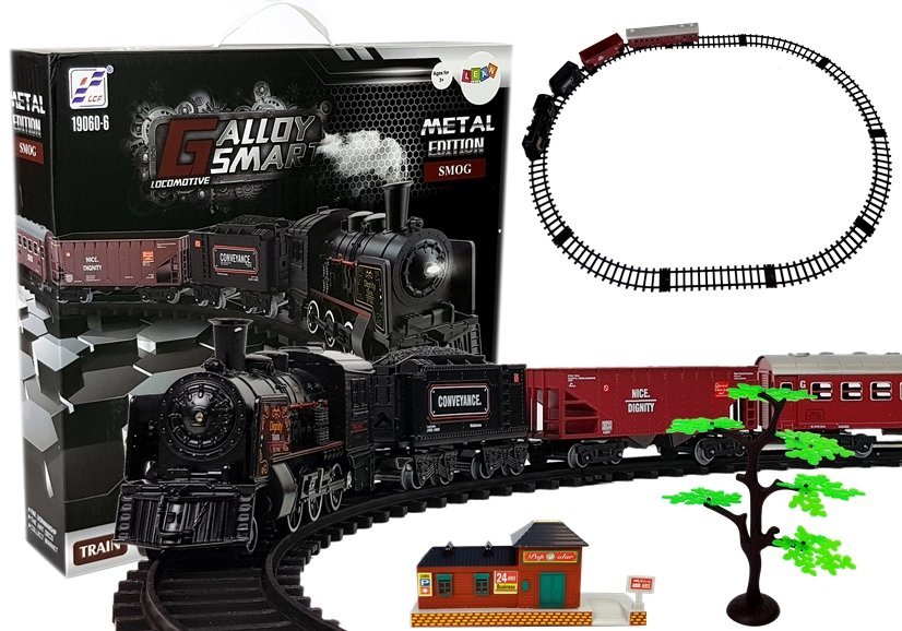 Metal Train Battery Steam Train Sound Tracks Tree Accessories