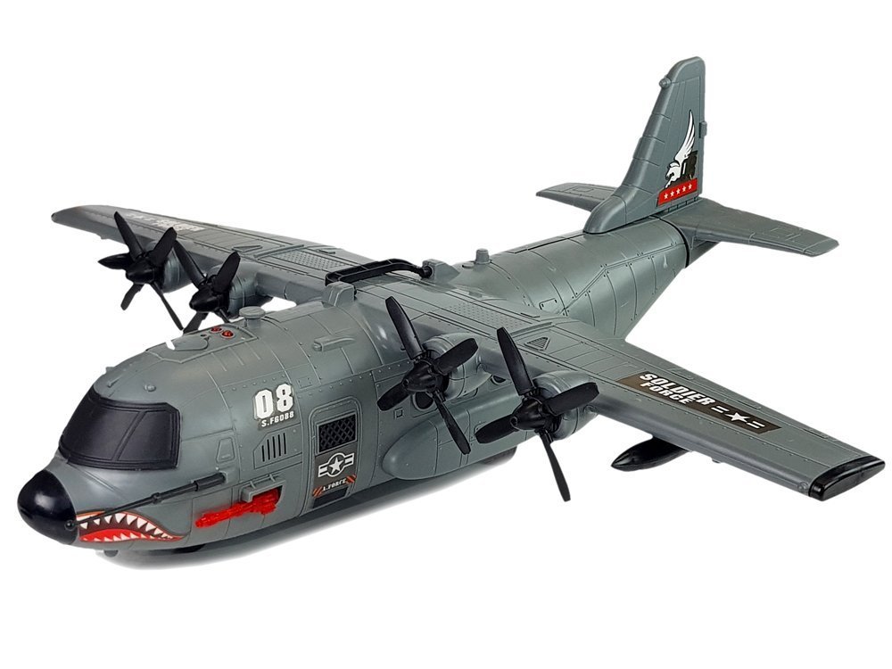 Military Set Huge Military Plane 87 cm with Sounds Lights Military Accessories