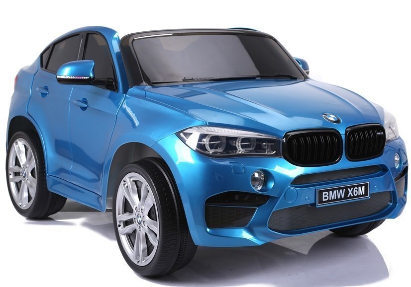 Divvietīgs bērnu elektromobilis NEW BMW X6M Blue Painting