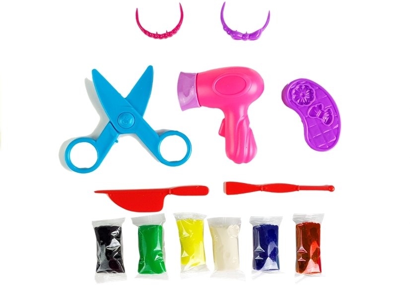 Play Dough Set Hairdresser Hair Squeezer