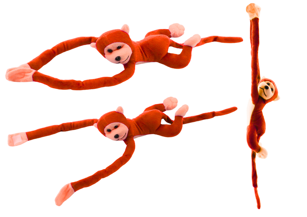 Plush Monkey Mascot with Sound, Orange, 60 cm