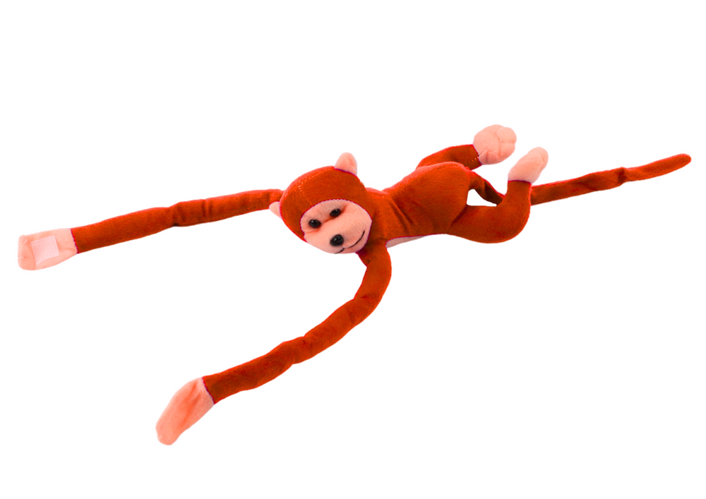 Plush Monkey Mascot with Sound, Orange, 60 cm