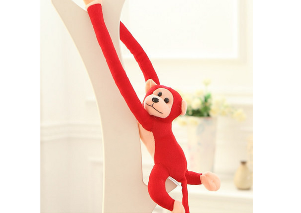 Plush Monkey Mascot with Sound, Red 80 cm