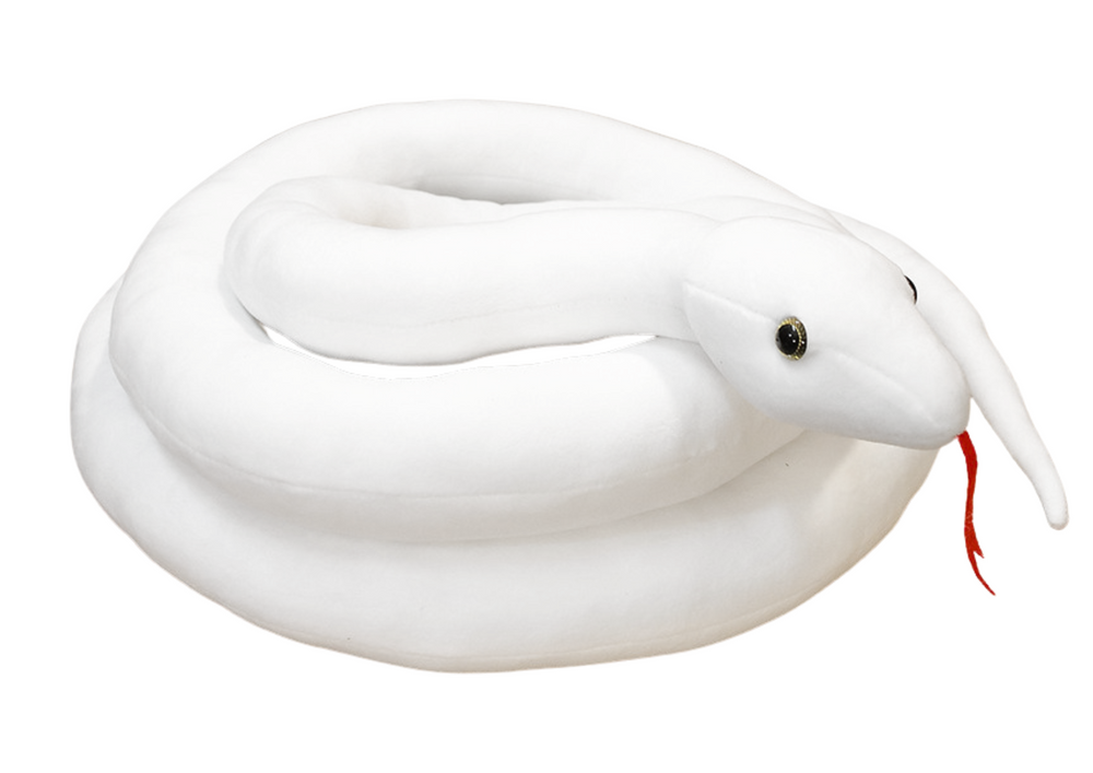 Plush White Snake Mascot 110 cm