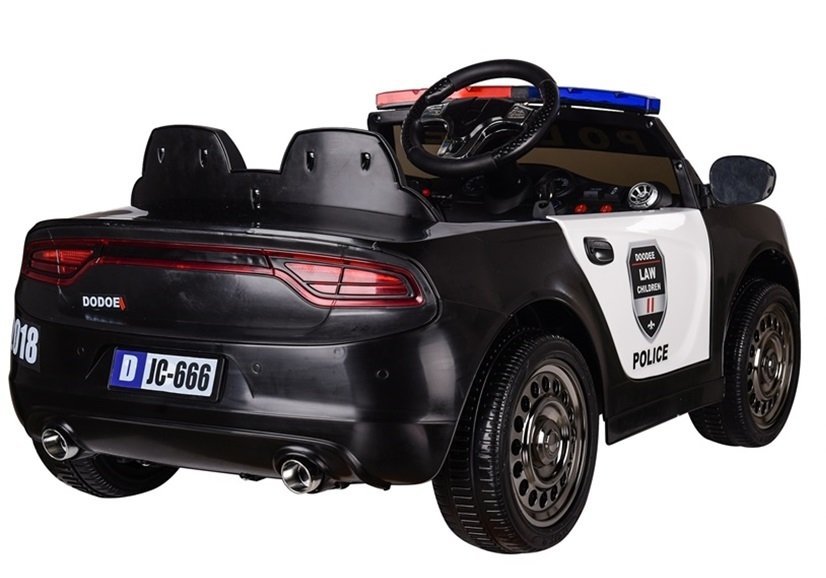 Police Electric Ride-On Car - Black