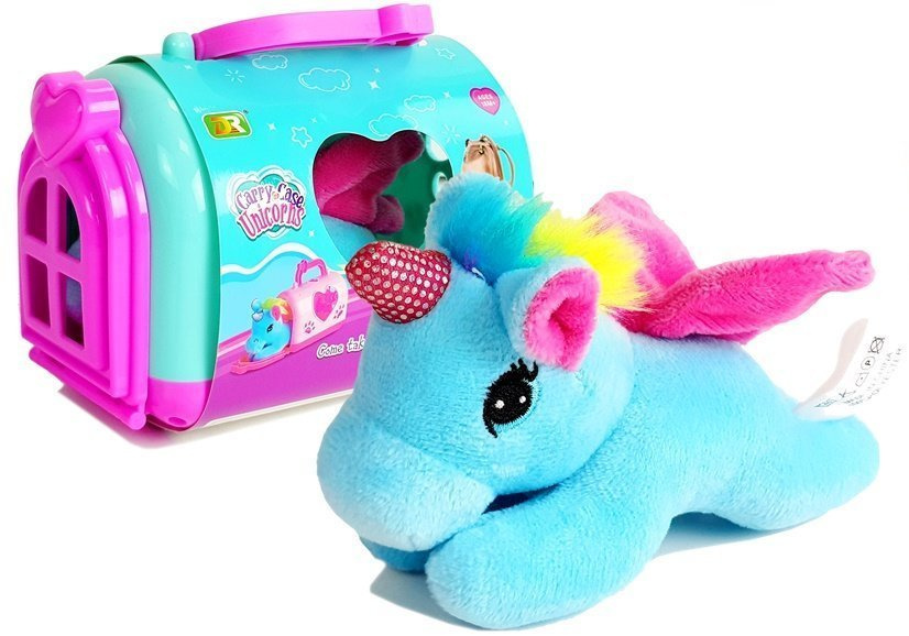 Pony Unicorn Horse with Transporter Mascot in a Suitcase