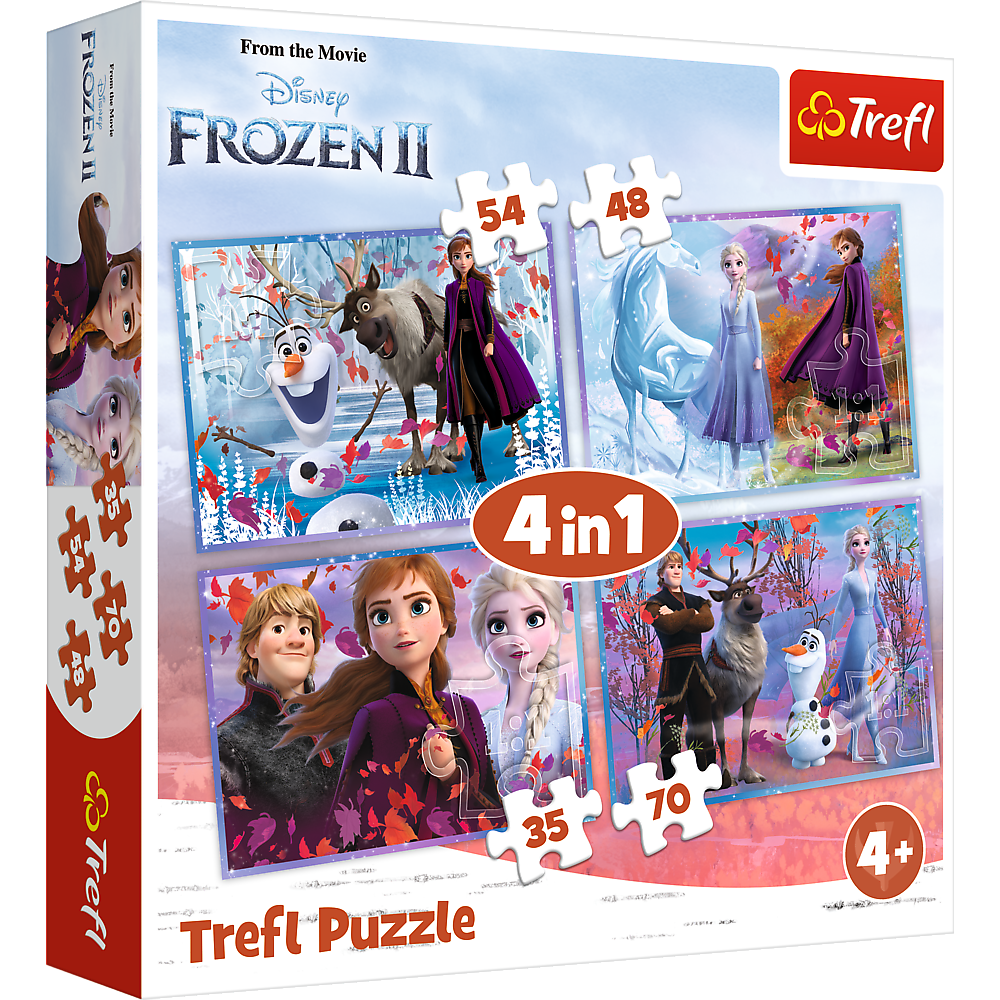 Puzzle - 4in1 - Journey into the unknown / Disney Frozen Trefl 34323