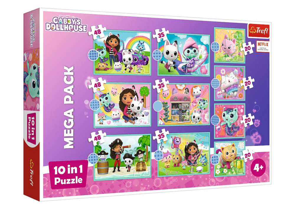 Puzzle 10 in 1 Gabi's Cat House In the world of Gabi Trefl 96003