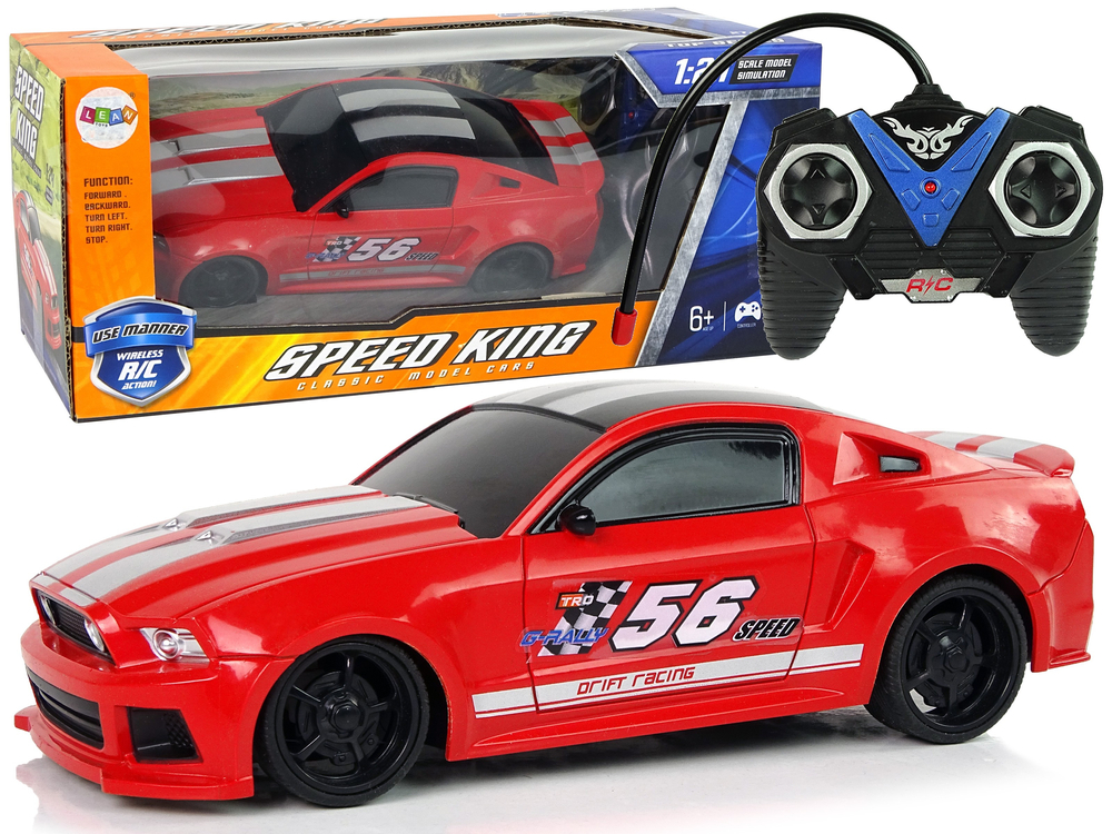 R/C Sports Car 1:24 Racing Red Tinted Windows