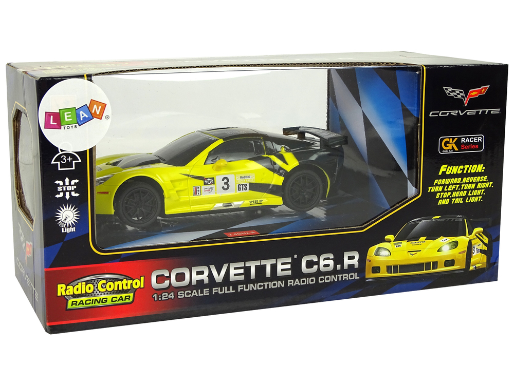 Радиоуправляемая машина на пульте Corvette C6.R Yellow