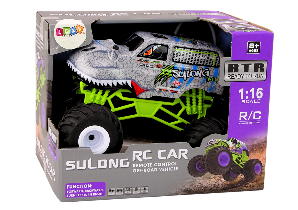 Радиоуправляемая машина на пульте Off-road 1:16 Gray Dinosaur