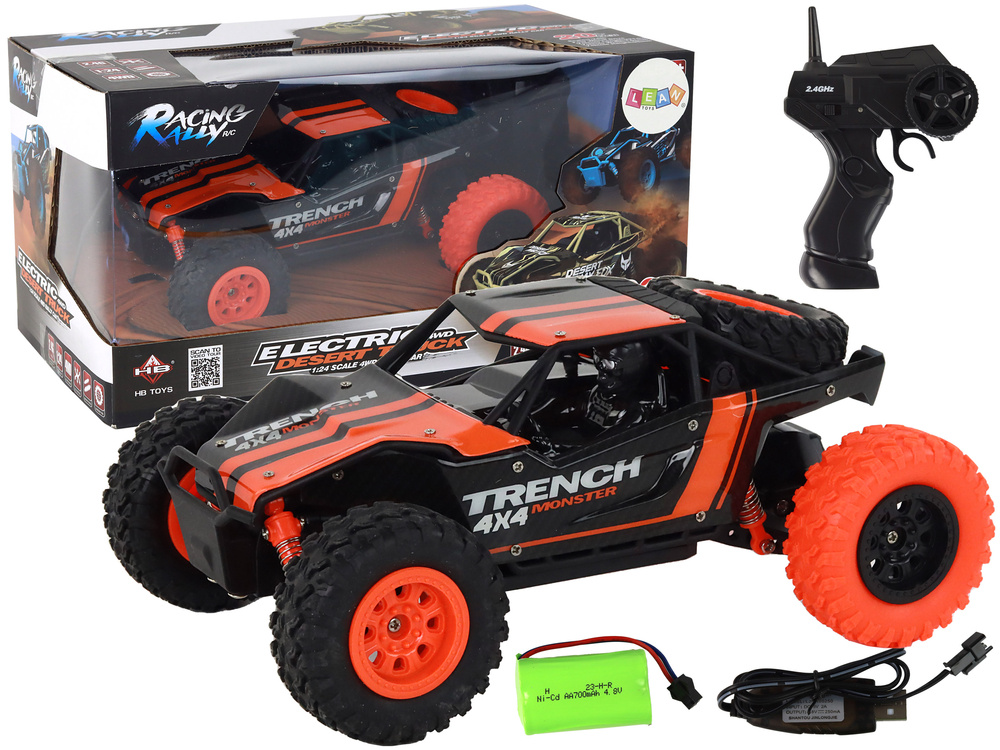 Radiovadāmā mašīna ar pulti Off-Road Car Orange