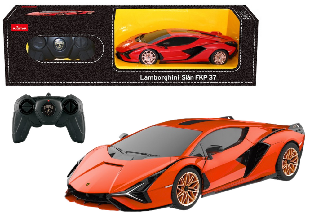 Radiovadāmā mašīna ar pulti Rastar Lamborghini Sian Orange