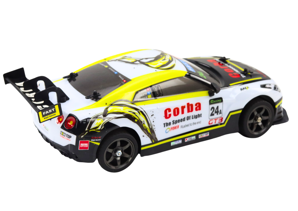 Радиоуправляемая машина Drift Interchangeable Wheels White and Yellow