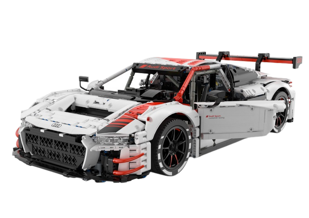 Радиоуправляемая машина конструктор на пульте Audi R8 GT3 Rastar White