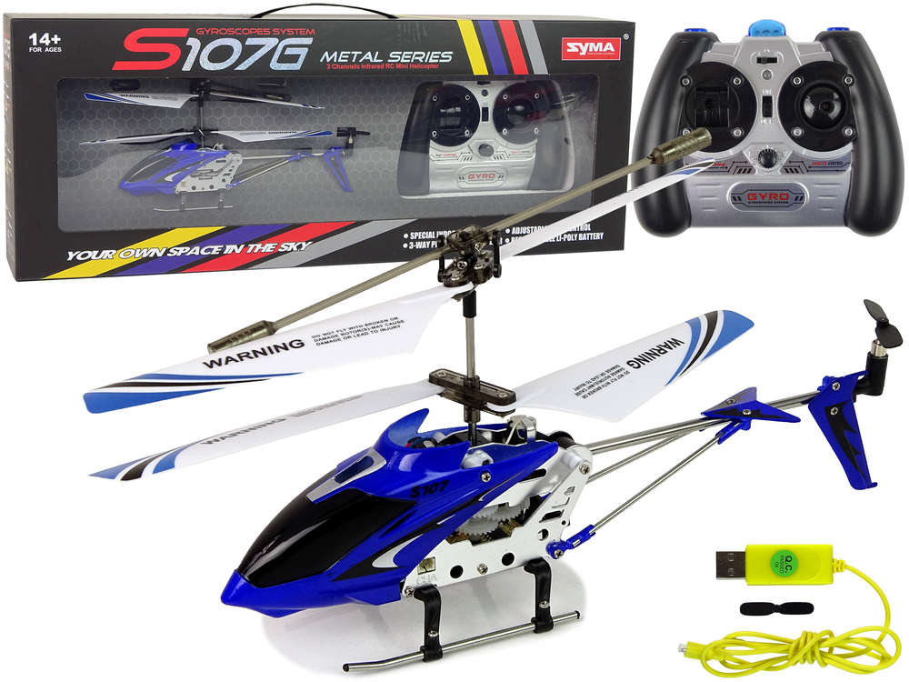 Радиоуправляемый вертолет SYMA S107G Blue