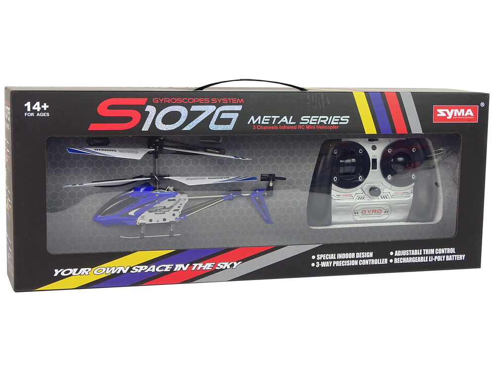 Радиоуправляемый вертолет SYMA S107G Blue