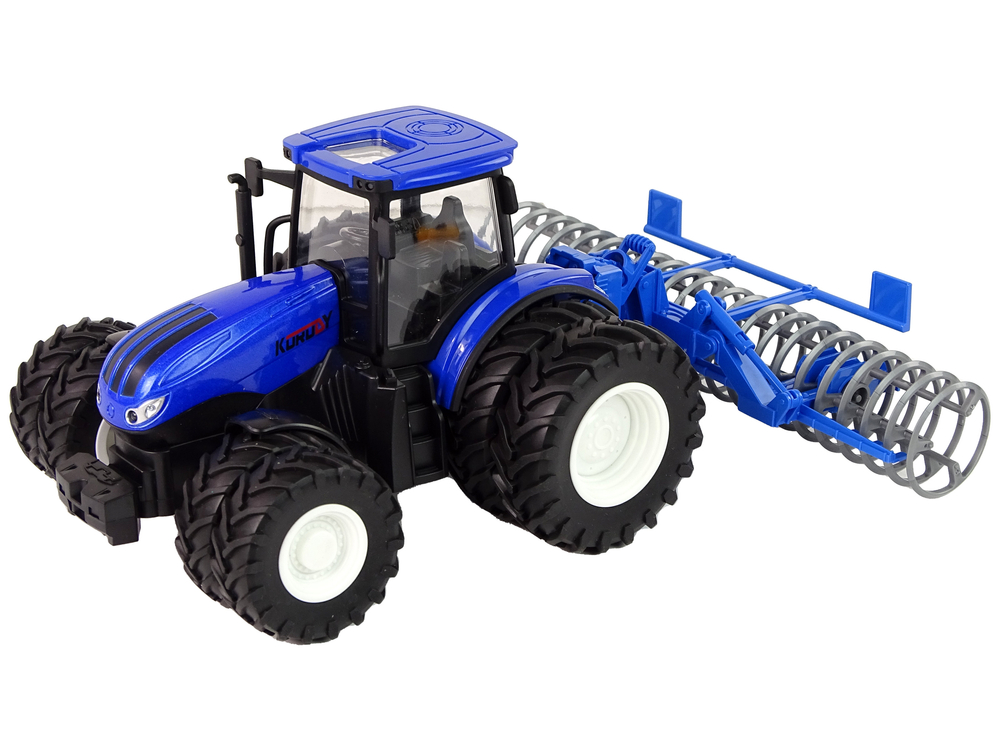 Radiovadāms traktors ar pulti 1:24 Blue