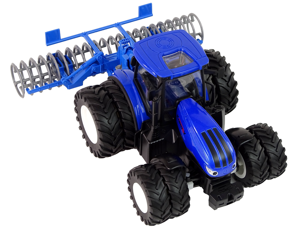 Radiovadāms traktors ar pulti 1:24 Blue