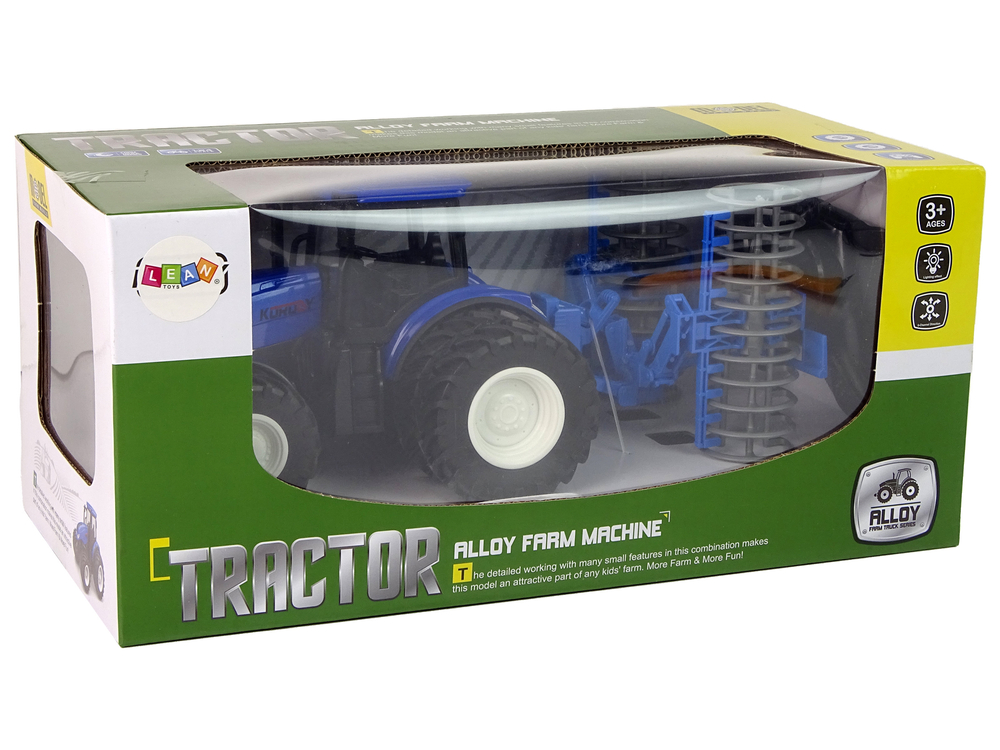 Radiovadāms traktors ar pulti 1:24 Blue