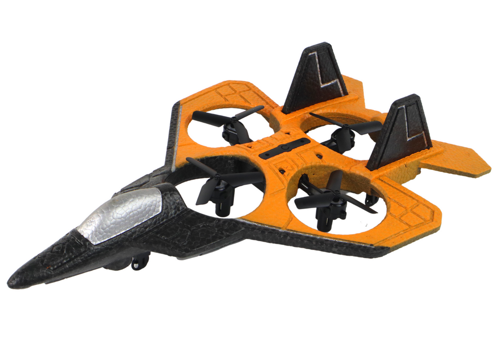 RC Drone Plane Orange Fighter Remote Controlled Pilot