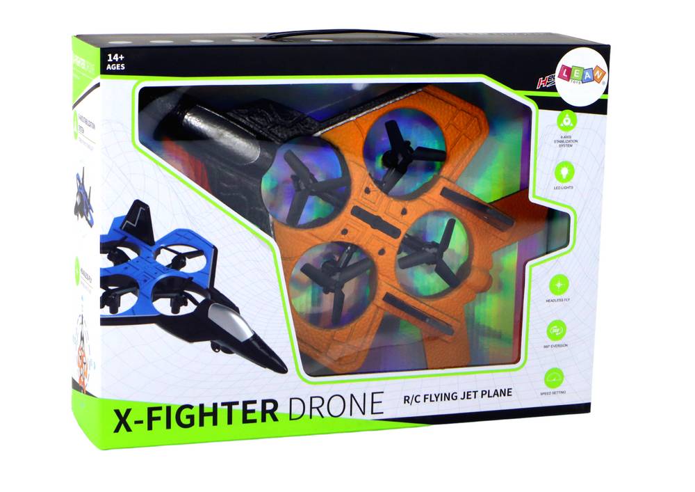 RC Drone Plane Orange Fighter Remote Controlled Pilot