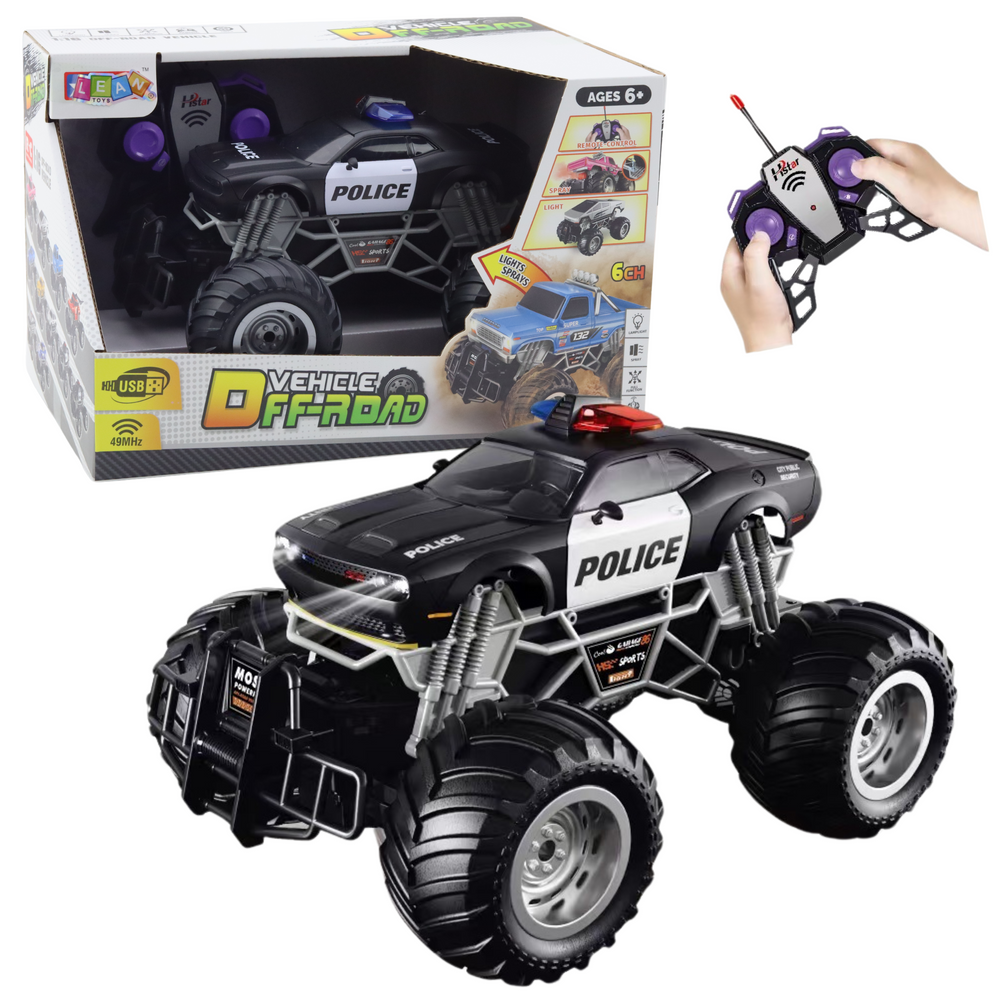 RC Police Off-Road Vehicle Remote Controlled 1:16 Lights Smoke