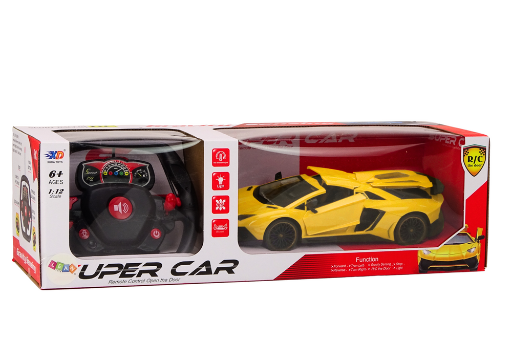 RC Sports Car 1:12 Openable Door Yellow