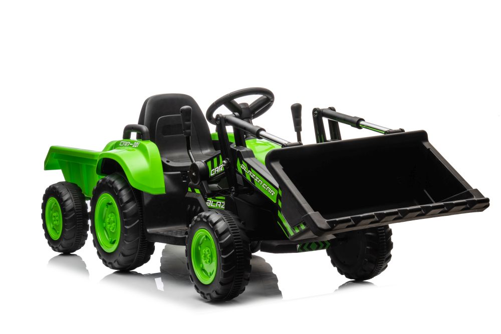 Rechargeable tractor with bucket BW-X002A Green