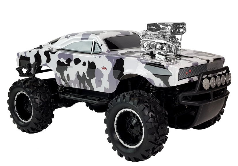 Remote Controlled 2.4G 4x4 Off-roader White & Black Camo