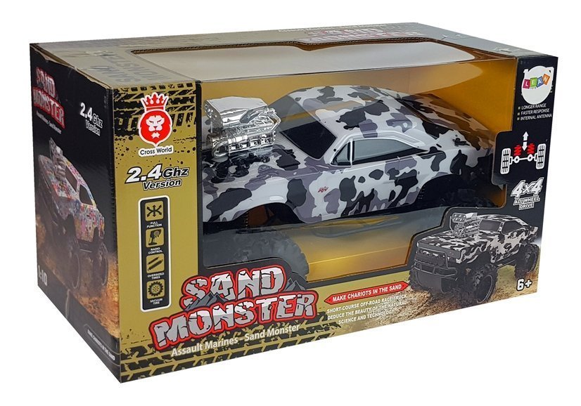 Remote Controlled 2.4G 4x4 Off-roader White & Black Camo